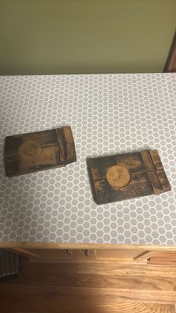 Bourbon Barrel Glass Coaster with Cigar Holder End