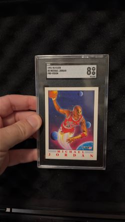Michael Jordan 91 fleer pro vision SGC 8