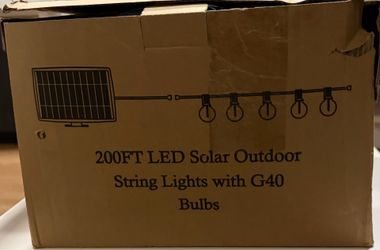 LED solar outdoor string lights