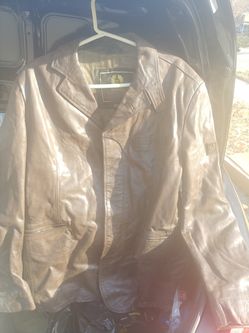 Belstaff gold leather coat slim fit