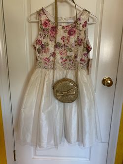 Girls size 16 formal dress with matching purse $25