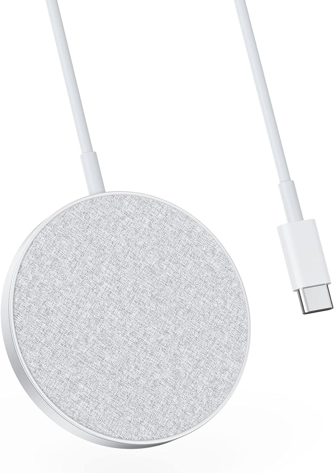 Anker Magnetic Wireless Charging Pad with Sleek Design, PowerWave Select+ Magnetic Pad, 5 ft Built-in Charging Cable, 7.5W Only Compatible with iPhone