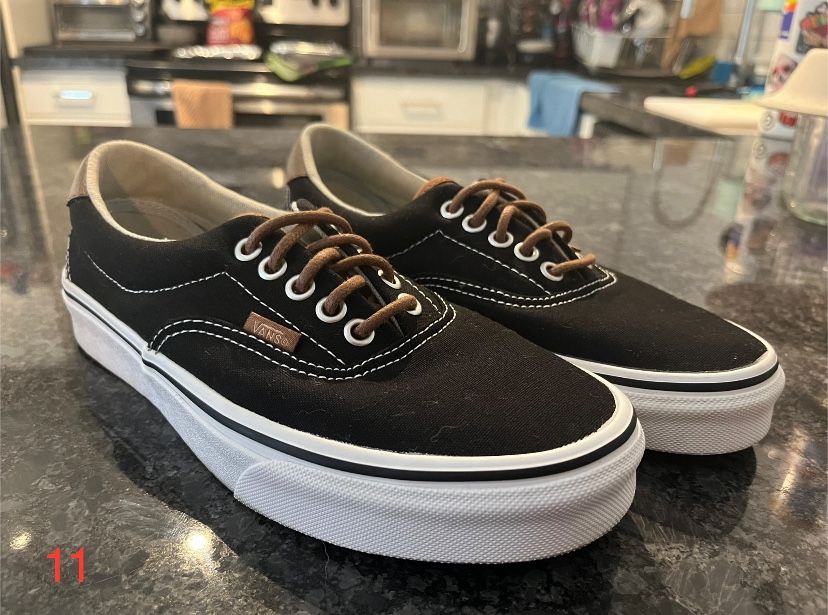 11. VANS Era 59 Black Brown Leather Trims 8.0 women 6.5 men $30