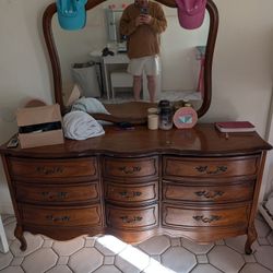 Bodart French Provincial Louis XV Fruitwood Triple Dresser