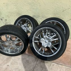 RIMS 305/40R22...6 LUGS FIT CHEVY SILVERADO YUKON TAHOE SUBURBAN NISSAN TITAN DENALLI NISSAN ARMADA 