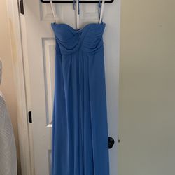 Bill Levkoff Cornflower Blue Bridesmaid Dress