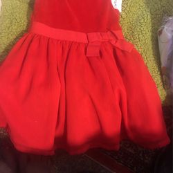 NEW Never Worn  CARTERS Toddler 24mon Red Dress