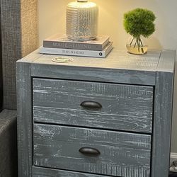 Side Table Nightstand Solid Wood