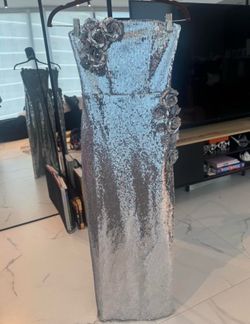 Meshki silver sequin dress