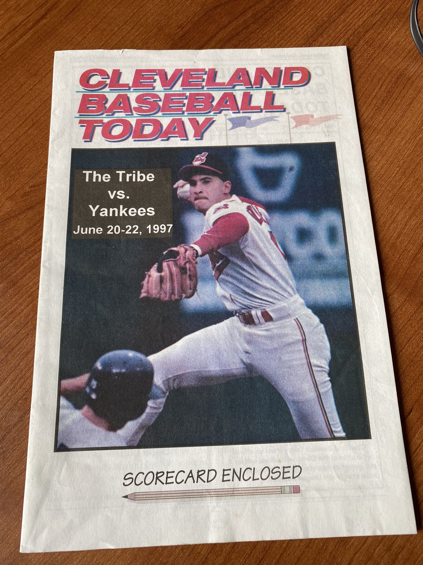 Cleveland Indians Vs Yankees 1997 Scorebook
