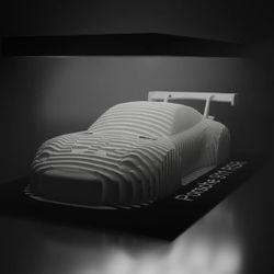 Porsche 911 RSR Layered Sculpture 
