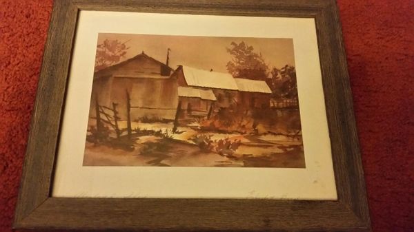 framed and signed print by elizbeth bacal 