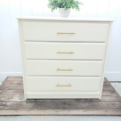 4 Drawer Tall Dresser Chiffon Cream