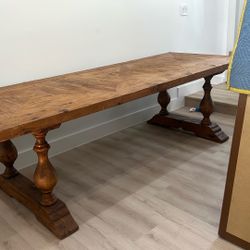Long Wood Dining Table Mantle 