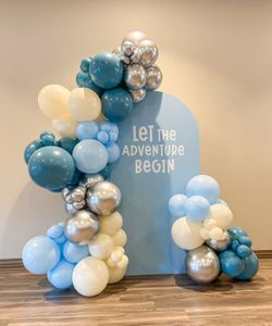 Adventure Begin Backdrop And Balloons 🎈