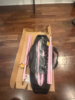 Pink  Backdrop Stand 10x7ft(WxH) Photo Studio Adjustable Background Stand Support kit with 2 Crossbars, 8 Clamps,