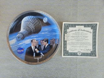 RARE Alan Shepard Mercury 3 Collectible Plate w/ COA - Bradford Exchange