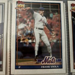 Frank Viola Topps #60 Mets baseball card #baseball