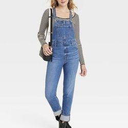 63% Off Universal Thread Women's Denim Overalls - Medium Wash