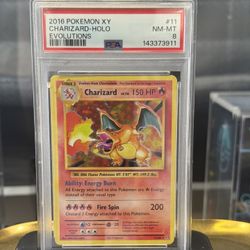 Charizard 2016 Pokemon XY Evolutions #11 Holo PSA 8