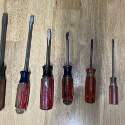 Flat head screwdrivers