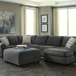 Ambee Slate Sectional with Ottoman

