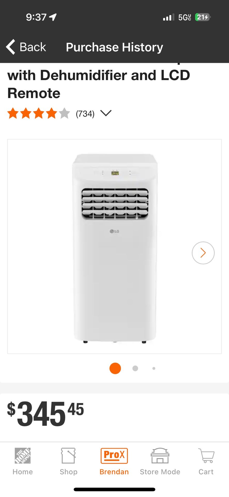 Lg Portable AC Unit - Like New