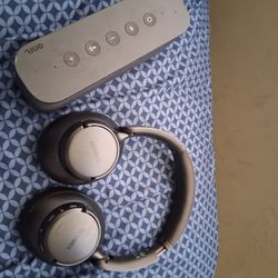 Headphones And Bluetooth Speaker