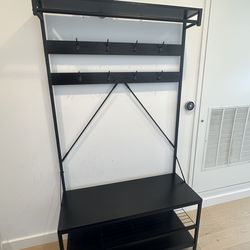Entryway shoe and jacket storage