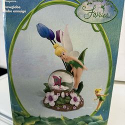 Vintage Disney Store Tinker Bell's Fairy Fairies Snow Globe Butterfly Flower.  $165 OBO