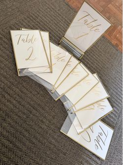 Table number holder signs