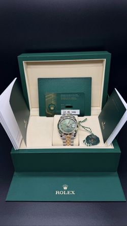 New 2026 Rolex Datejust 41 "Olive Green" 126333 Jubilee — Unworn Full Set, Box & Papers