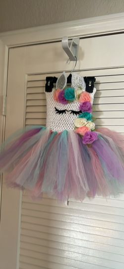 Girls Unicorn Tutu Dress Costume