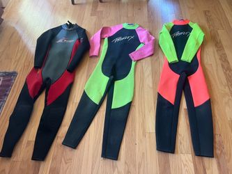 3 adult wetsuits