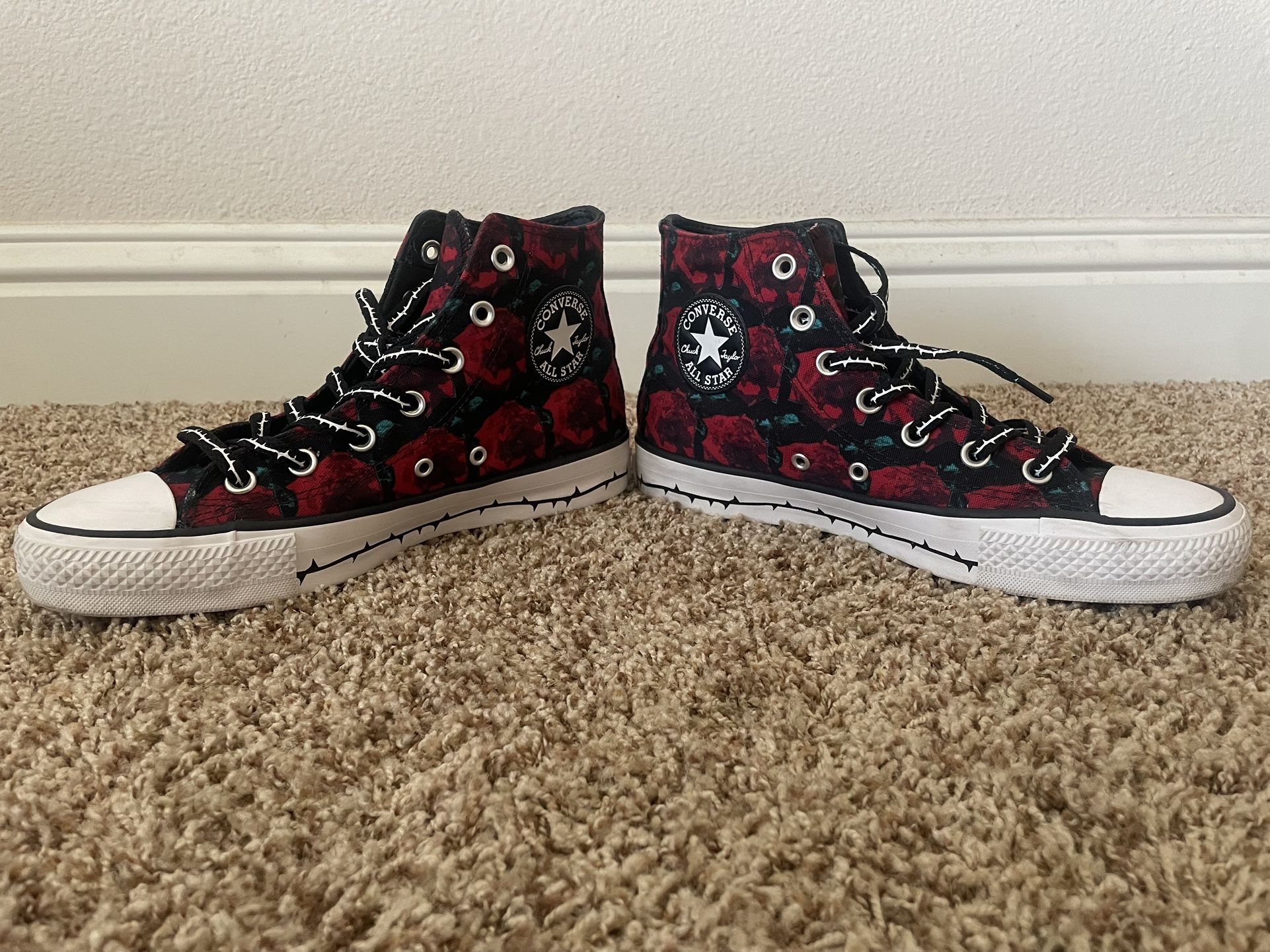 Converse Chuck Taylor Pro High Top Roses Thorns