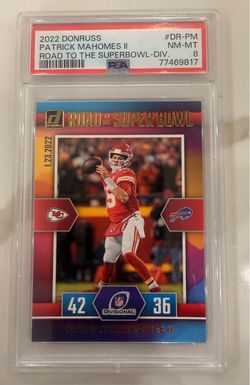 2022 Donruss Road to the Super Bowl Wildcard WCPM Patrick Mahomes II PSA 8 MVP
