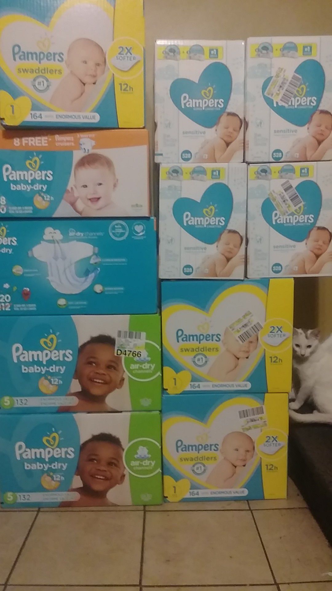 Pampers $20 a box and wipes are $7 a box