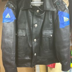 Leather Police Jacket. Brand New. 