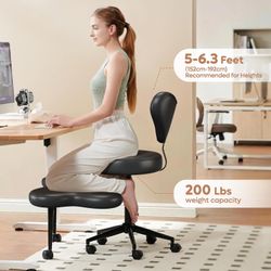 Black Ergonomic Kneeling Office Chair