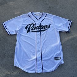 Majestic MLB Cool Base San Diego Padres Button Up Baseball Jersey Size L Adult