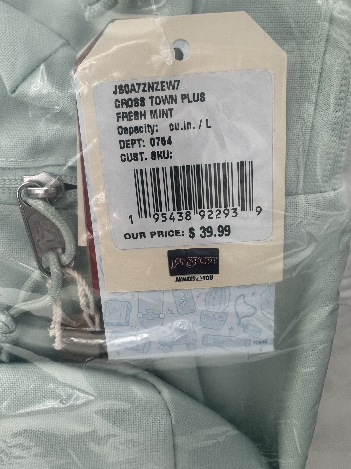 π Brand New Jansport Backpack β Light Teal (With Tags & In Plastic) π