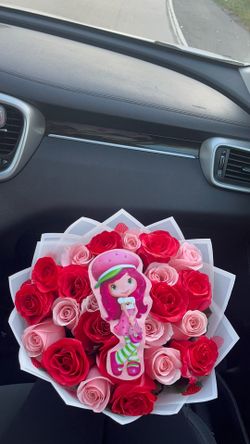 Rose Bouquet | Flower Bouquet | Strawberry Shortcake Ramo