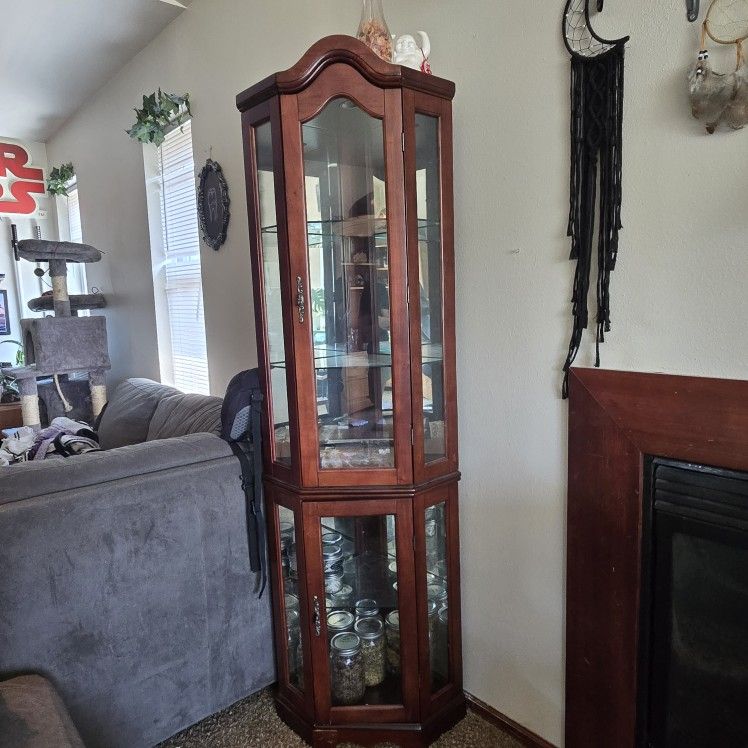 Glass Corner Cabinet