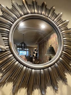Vintage Hollywood Regency Sunburst Mirror