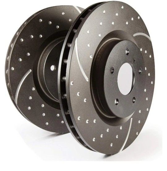 EBC Brakes GD134 - Slotted and Dimpled Vented Front Disc Brake Rotors, 2-Wheel Set
EBC Brake