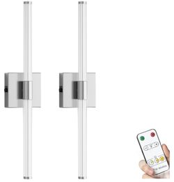 LED Battery Operated Wall Sconces Set of 2,