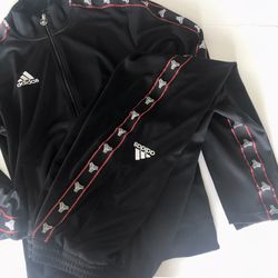 ADIDAS, MEN’S SET; JACKET & PANTS SIZE M