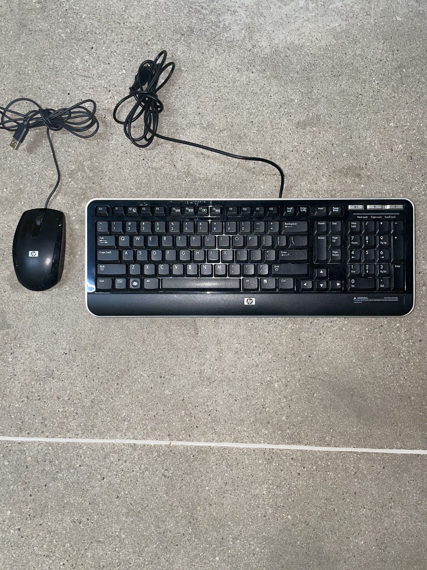 HP USB KEYBOARD AND HP USB MOUSE