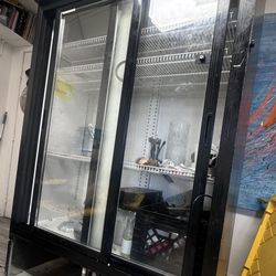 Commercial Refrigerator Double Glass Doors