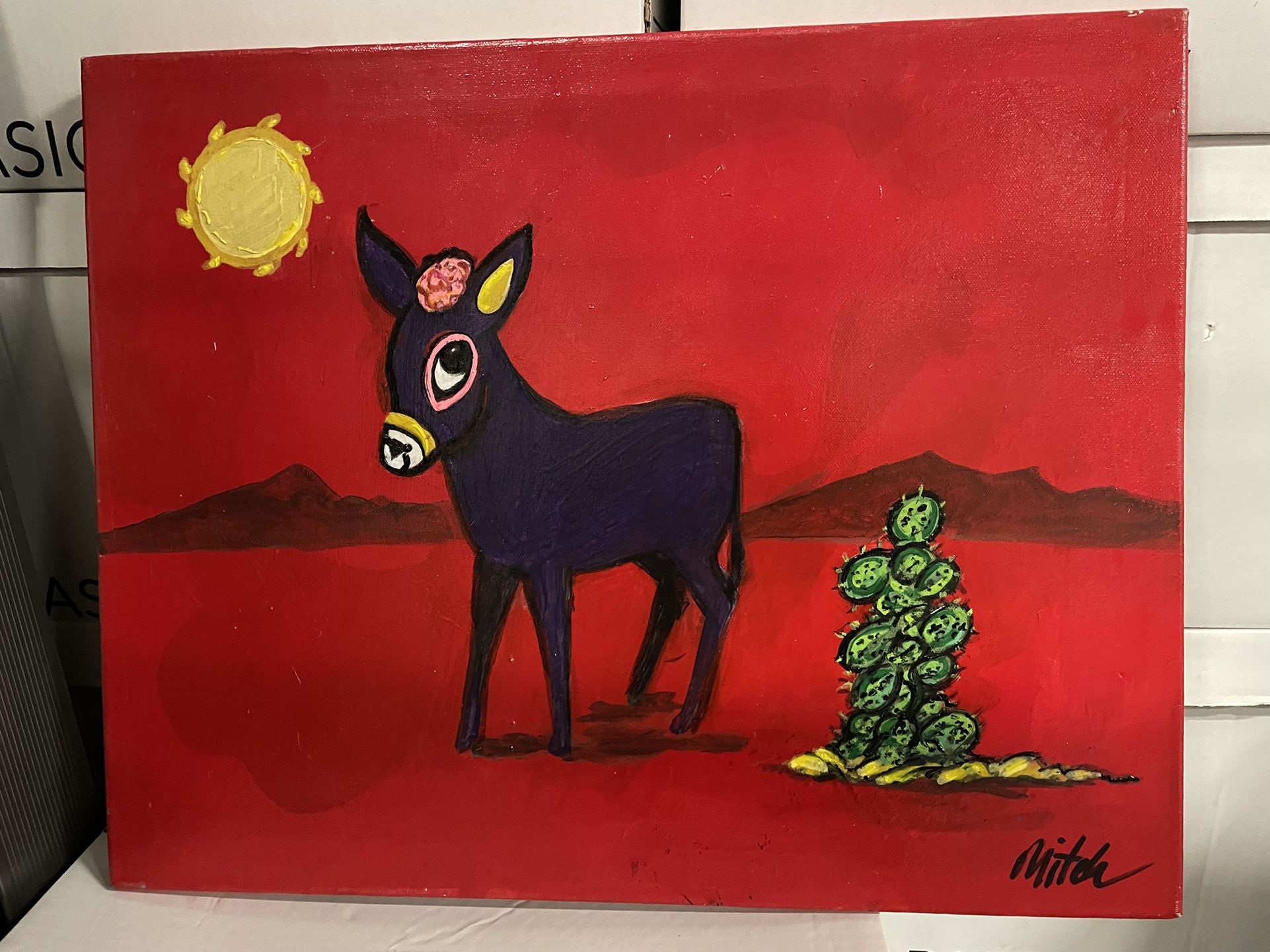 Vibrant Donkey Painting
